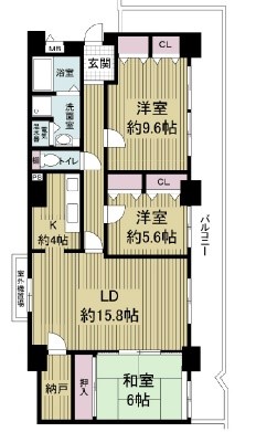 大阪府大阪市中央区谷町４丁目 間取り