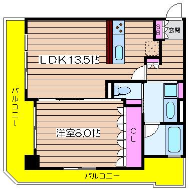 大阪府大阪市中央区南久宝寺町４丁目6-6 間取り