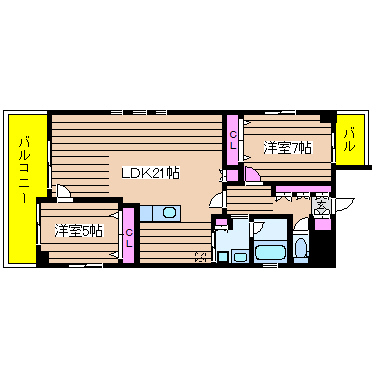 南堀江プライマリーワン 間取り