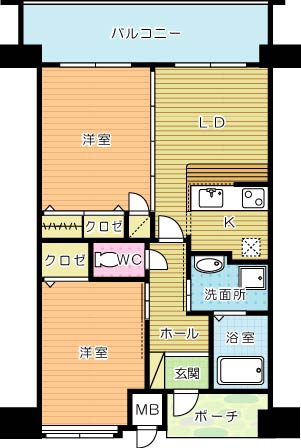 アースコートＹ&rsquo;ｓシティ香春口 1102号室 間取り