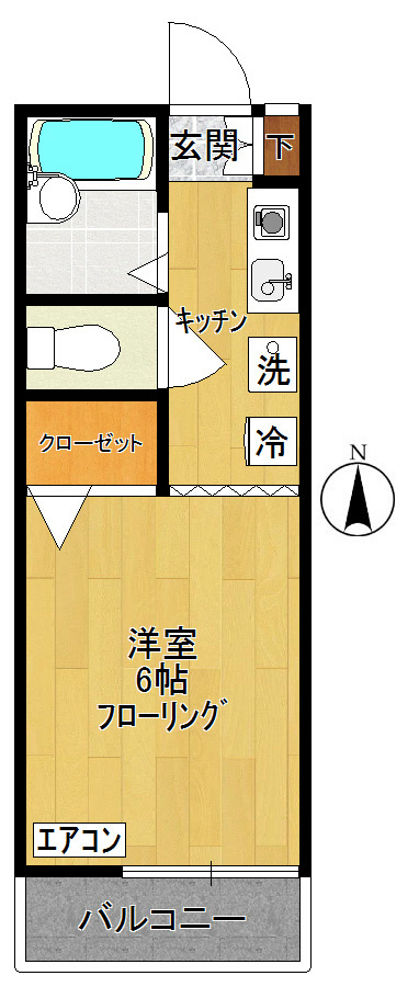 グリーンハイツ 203号室 間取り