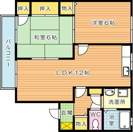 プリシェール浅川　Ａ棟 間取り図