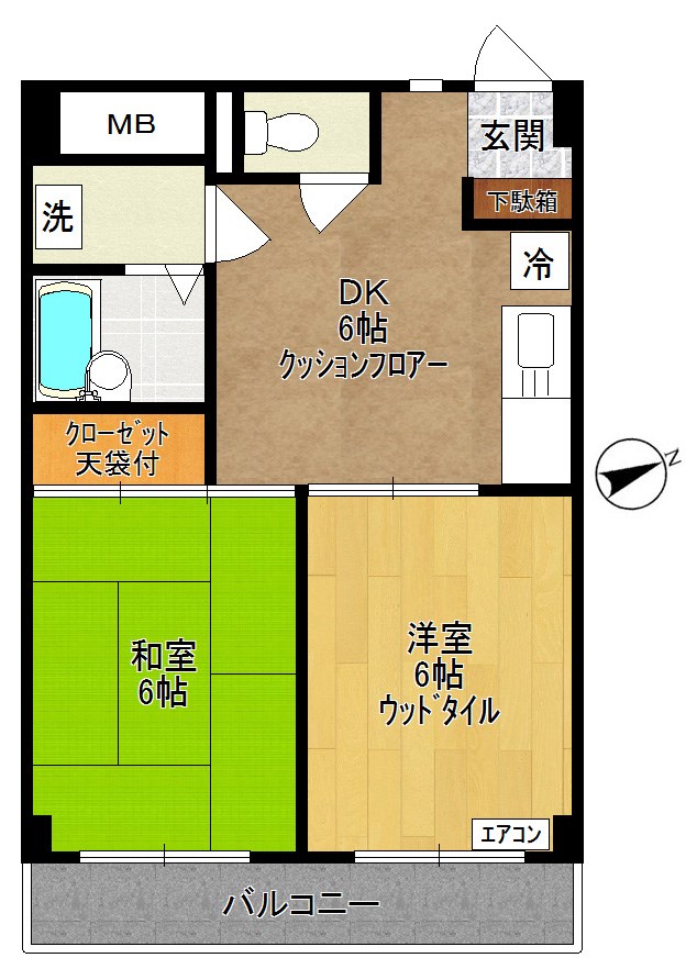 ピュアネスシャイン 302号室 間取り