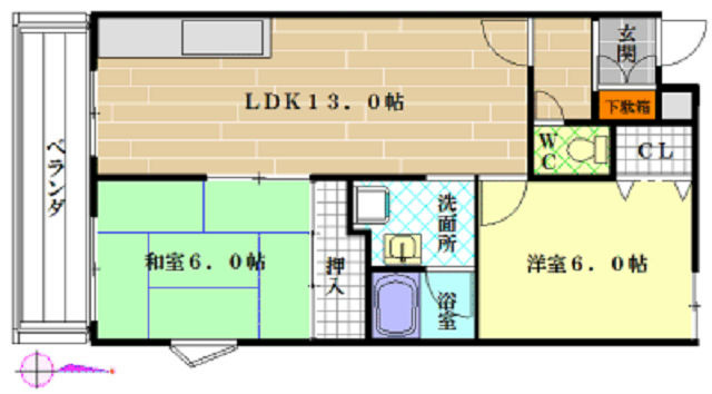 久宝寺西田マンション 間取り