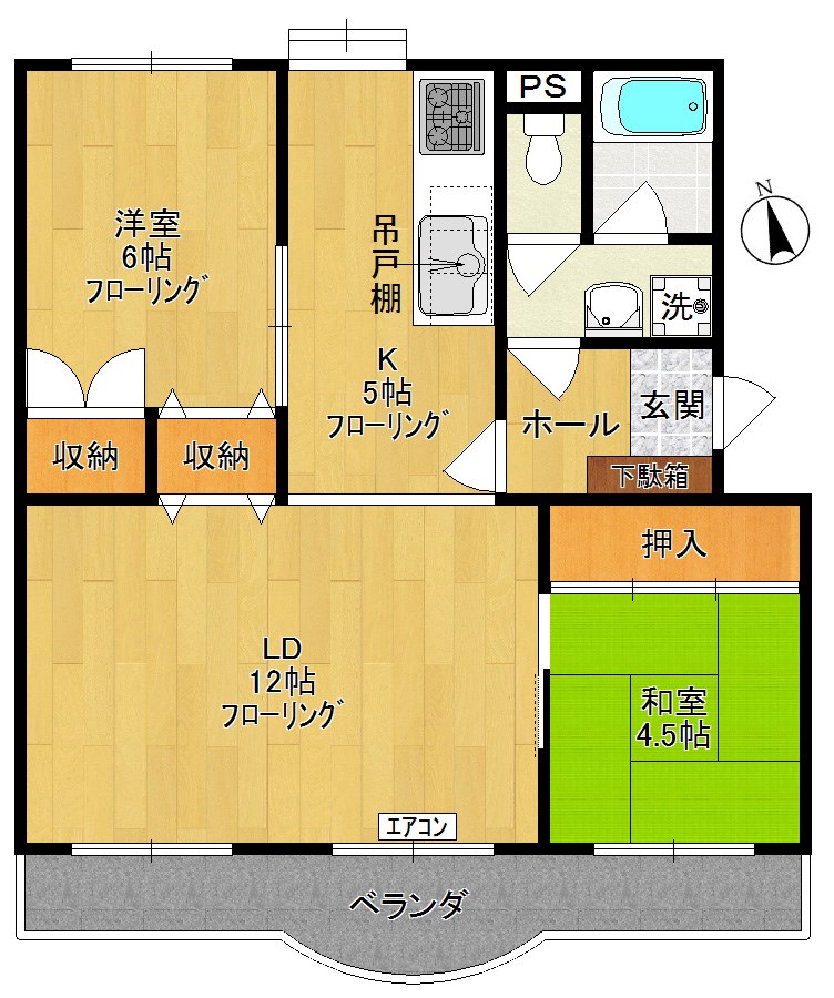 菅住宅2号棟 間取り図