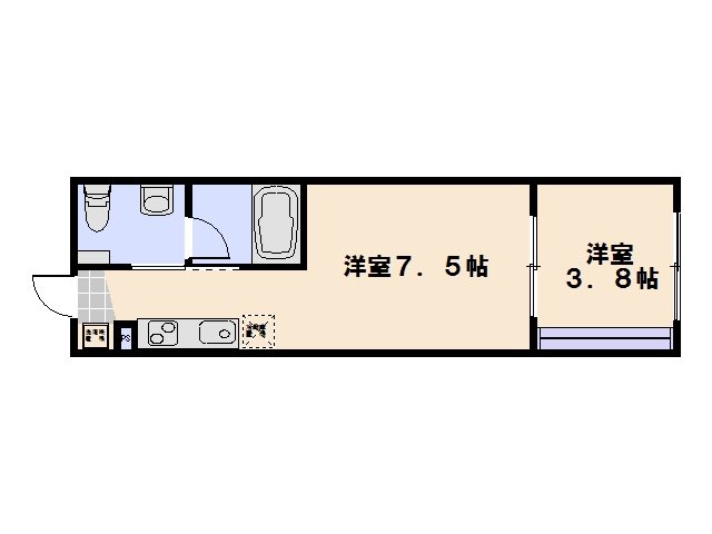 エストレビータ 203号室 間取り