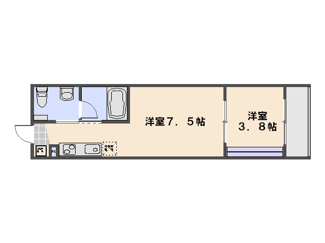 エストレビータ 305号室 間取り
