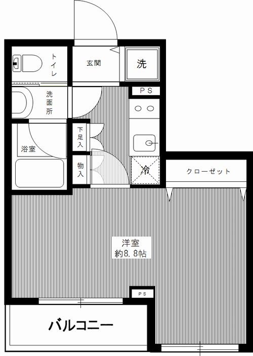 ＢＲＩＺＺ ＡＳＡＫＵＳＡ 0202号室 間取り
