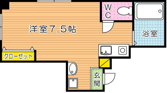 アミティエ片野 301号室 間取り