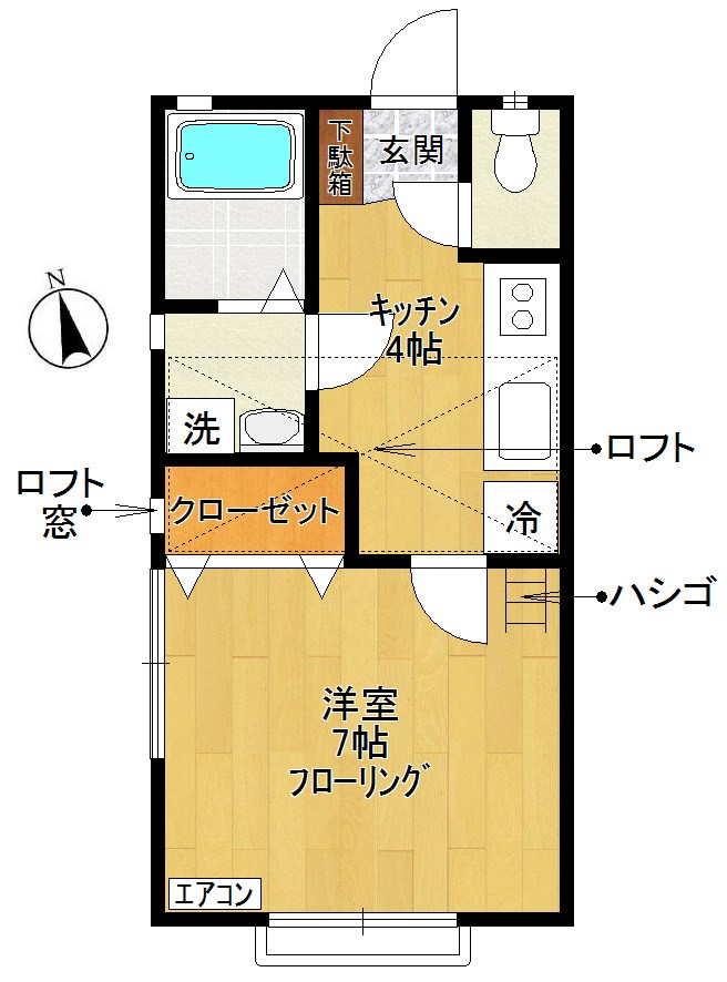 メゾン髙野 101号室 間取り