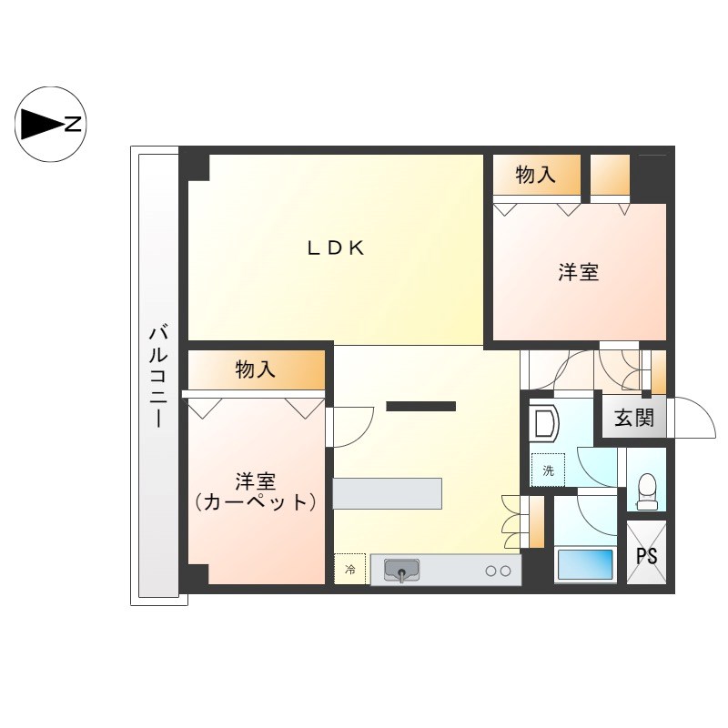 レンシャル松原 305号室 間取り