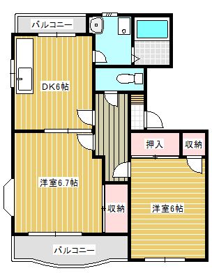 フラットハッピー 103号室 間取り