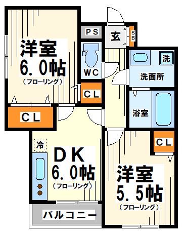 エスポワール成城 -フルリノベーション済- 間取り