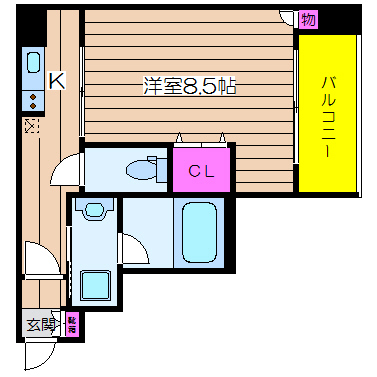 大阪府大阪市中央区松屋町 間取り