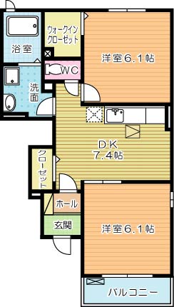 ソレアード中曽根Ｅ 103号室 間取り