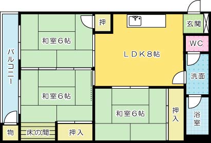 ディアライフ赤坂 101号室 間取り