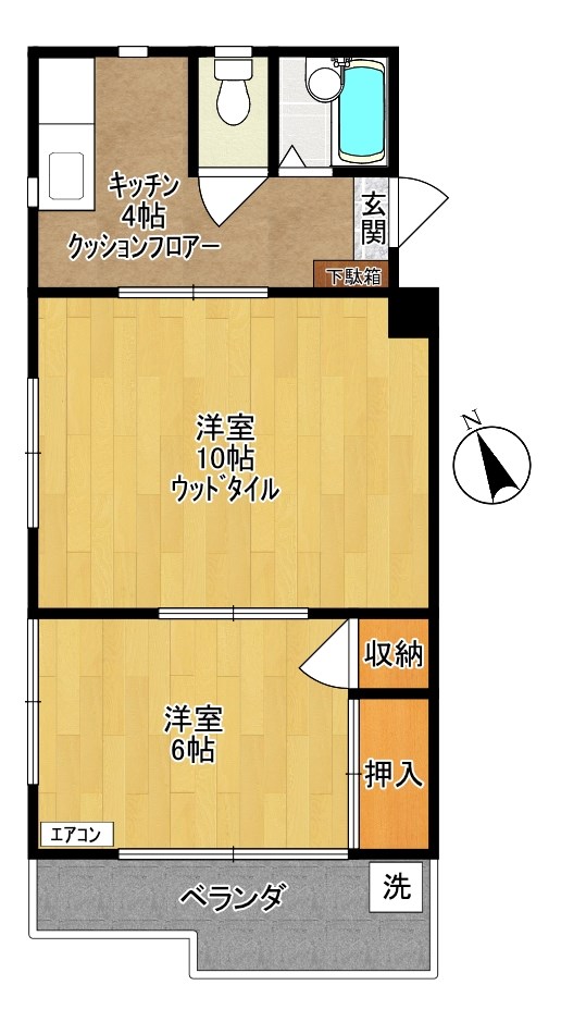 シャトレー星川 203号室 間取り