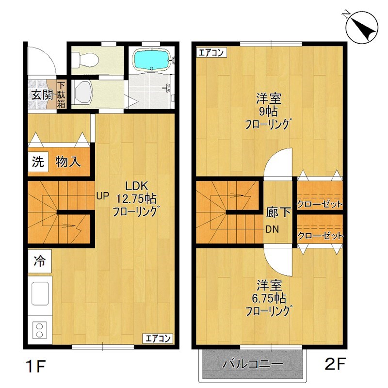 リバーテラス 102号室 間取り