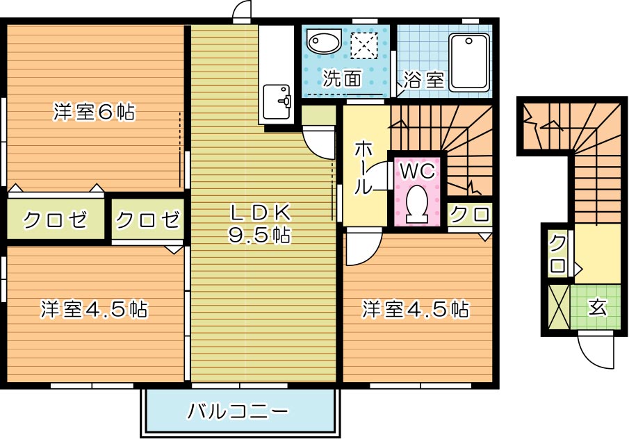 シャーメゾン長尾　 201号室 間取り