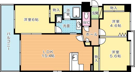 ガーデンブルグ守恒 601号室 間取り