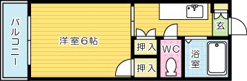 ハイツ山手 106号室 間取り