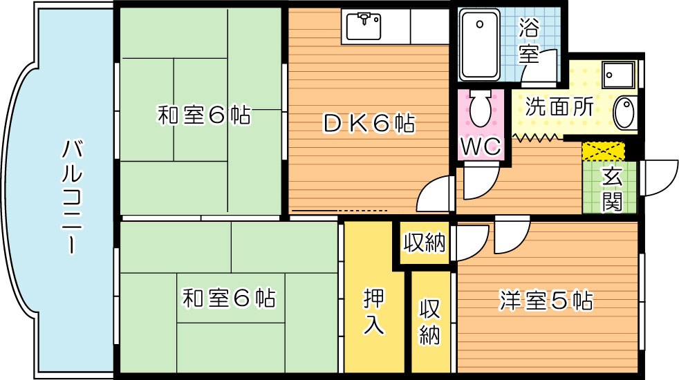 高須ロイヤルビル 202号室 間取り