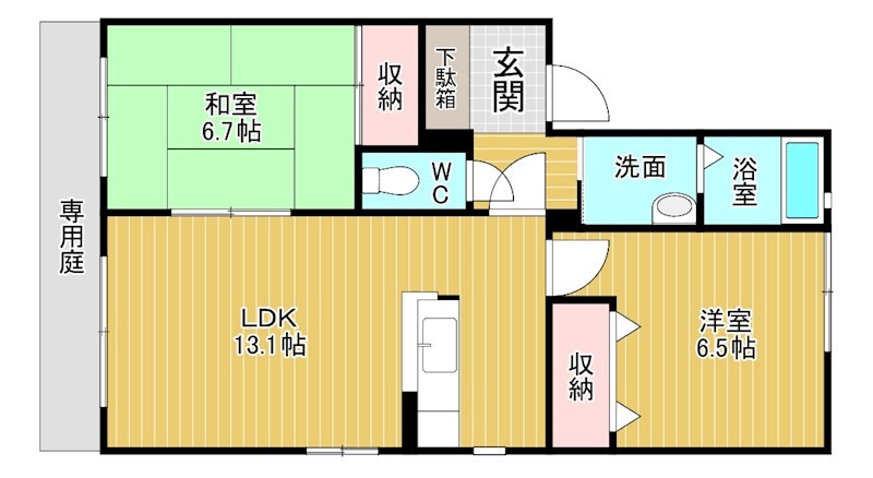 プラティークアヴェニュー　Ｅ棟 101号室 間取り