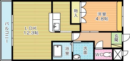 フルーリールドゥ 間取り図