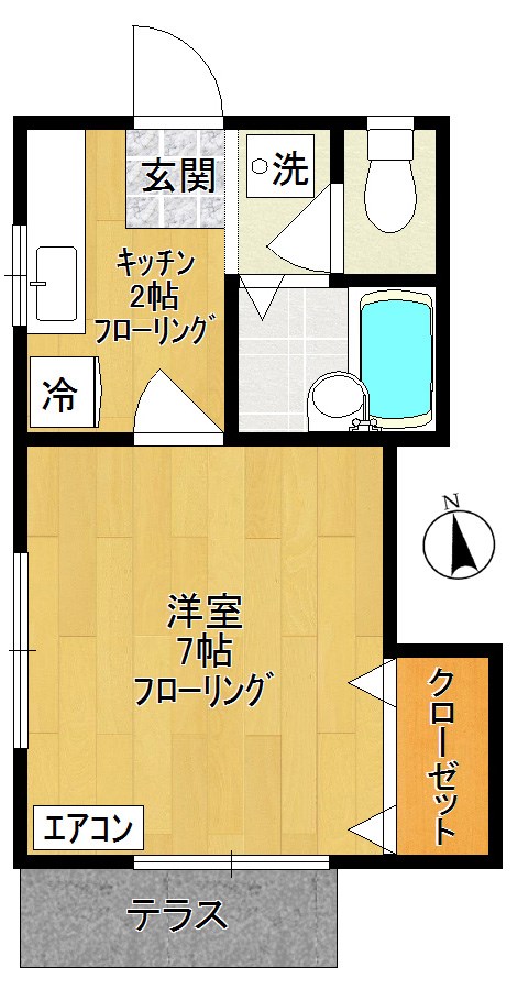 リベロハウス 102号室 間取り
