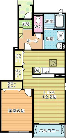 サニータウン曽根Ｂ 101号室 間取り