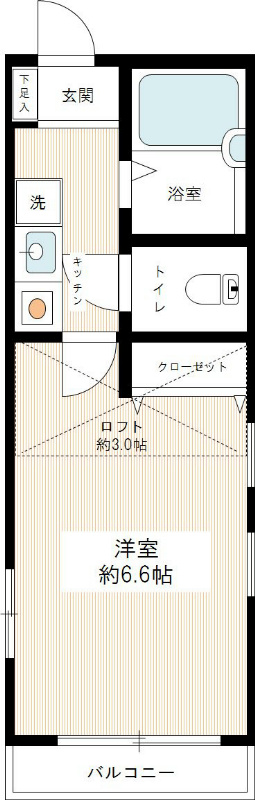 グランメールⅡ 0102号室 間取り