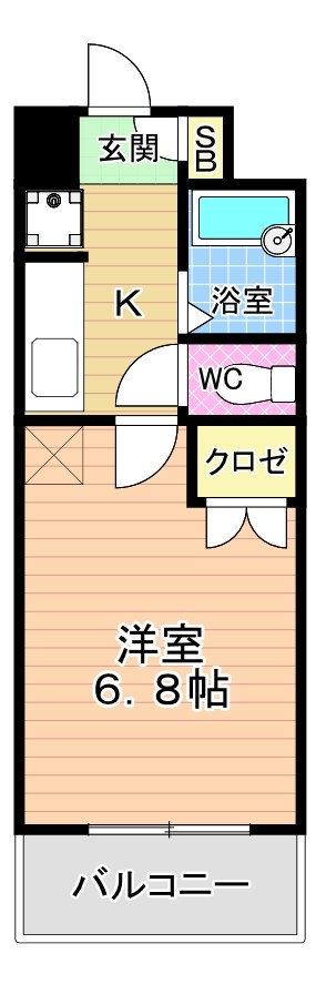 朝日プラザ小倉南　 704号室 間取り