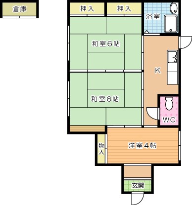 下富野２丁目貸家 間取り