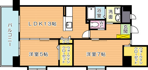 スマートⅡ 703号室 間取り