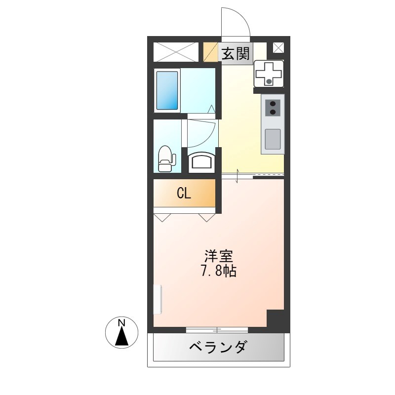 エルシオン 201号室 間取り
