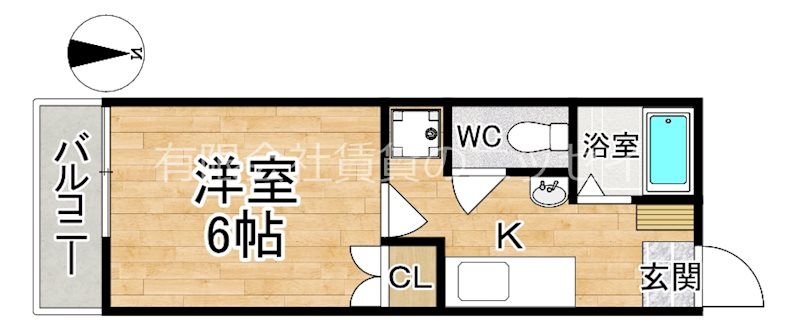 B.Bハイツ 206号室 間取り