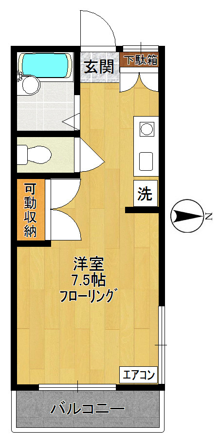 スタジオ43 間取り図