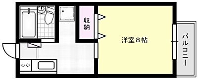 蓮見育英センターＦ棟 X01~X05号室 間取り