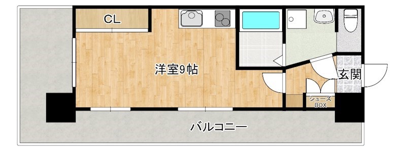 CPタワー 1601号室 間取り