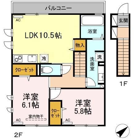 D-room東長崎 間取り