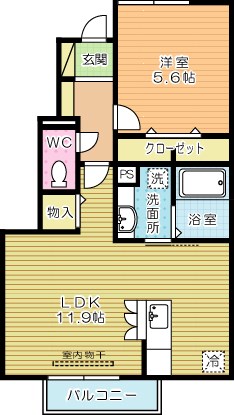 フラワーヒルズ藤 105号室 間取り