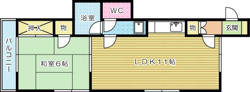 サージュ片野 402号室 間取り