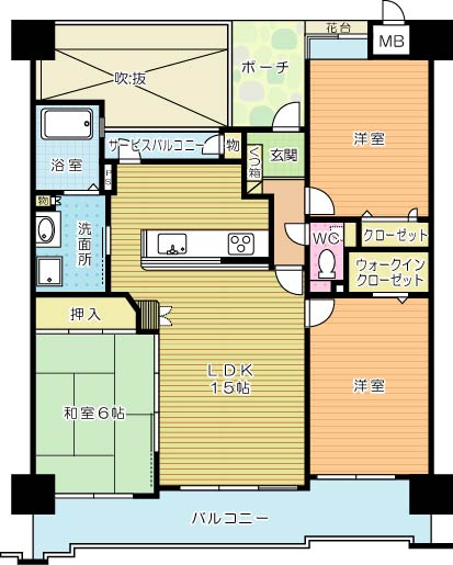 リヴィエール下曽根駅南口(分譲賃貸) 1302号室 間取り