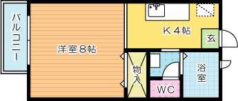 メゾン緑ヶ丘Ⅱ 204号室 間取り