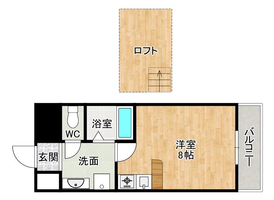 オアシス浅生Ⅱ 602号室 間取り