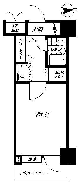 浅草スカイレジテル 406号室 間取り