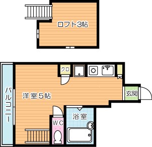 リファレンス三萩野　 502号室 間取り