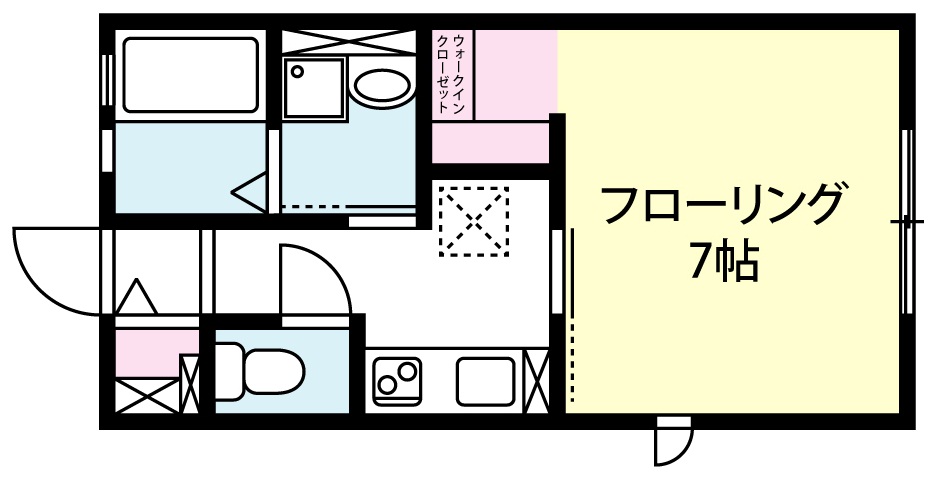 Town Court X01~X02号室 間取り