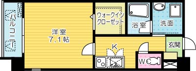ノースステイツ西小倉 505号室 間取り