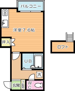 クレッシェンド西南 203号室 間取り